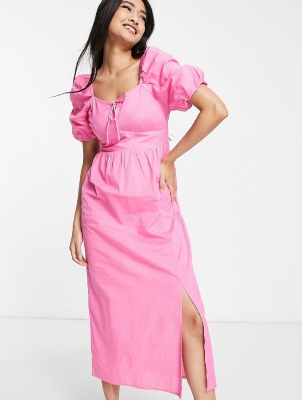 River Island midi dress in pink